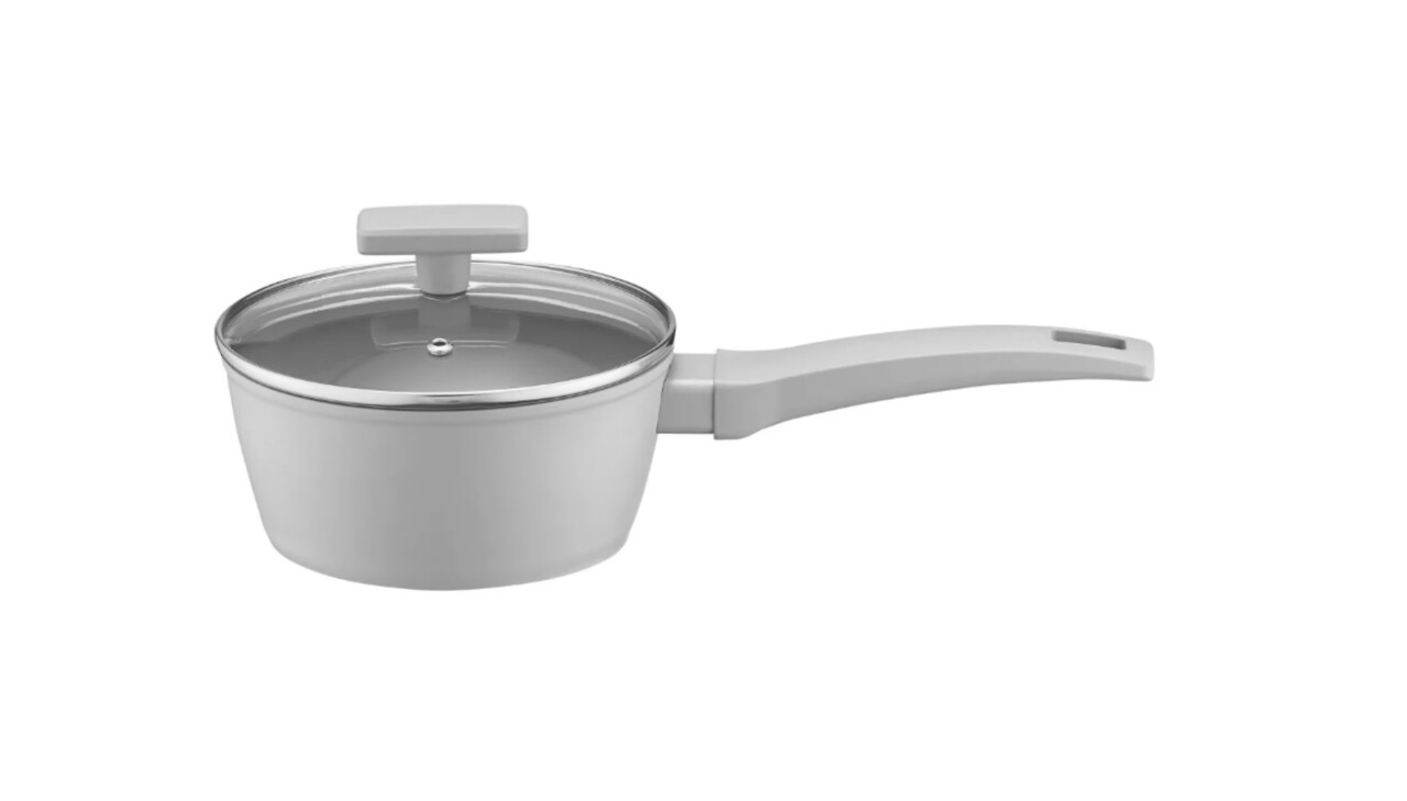 Cratita cu capac Gris, Ambition, 16 cm, 1.2 L, aluminiu, gri - imagine 3
